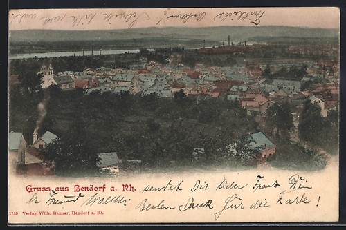 Bendorf ortsansicht - bendorf, rh.,