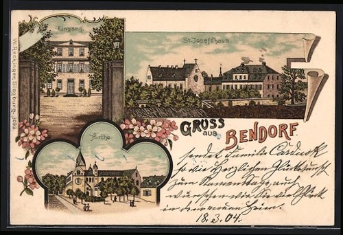 Lithographie bendorf st - bendorf,,