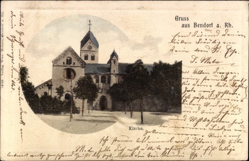 Bendorf rhein kirche - ak,