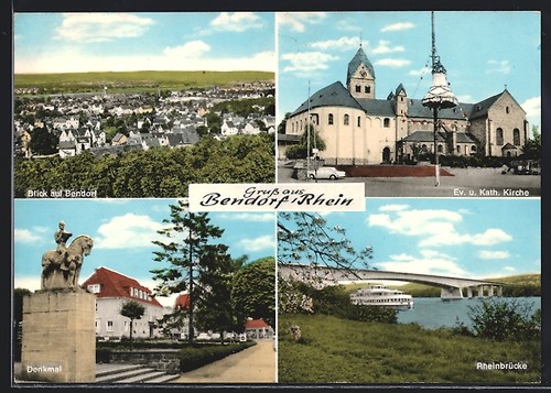 Ansichtskarte bendorf rhein - bendorf, /rhein