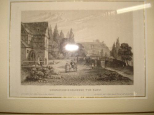 Antiker stich schloss - "schloss, bendorf