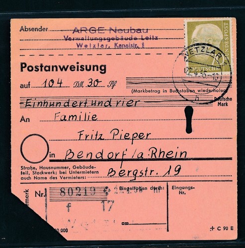 120530 heuß postanweisung - 120530), heuß,