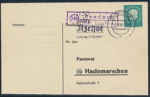 Bund brief postkarte 303 - brief, heuss